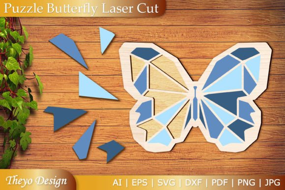 3D Butterfly Puzzle SVG Laser Cut: A Unique Creative Resource for Craft Enthusiasts