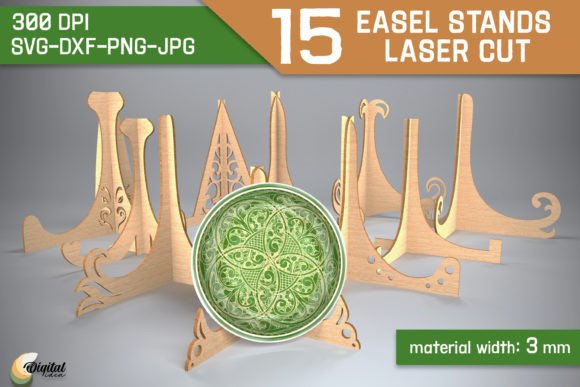 3D Easel Stands Bundle: Laser Cut Design Collection