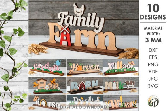 3D Farm Word Stands Bundle Laser Cut β A Strategic Tool for Creative Spaces