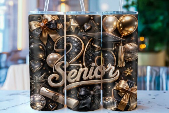 3D Inflated Senior 2026 Tumbler Wrap PNG: A Strategic Design for Graduation Branding and Gifting