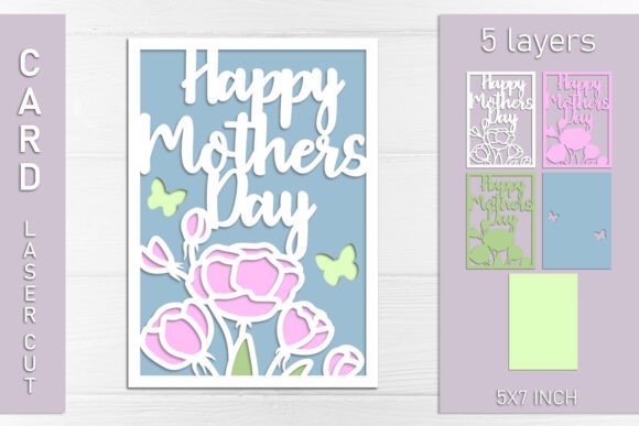 3D Mother’s Day Flower Card SVG Layered: Create Meaningful, Custom Gifts with Ease