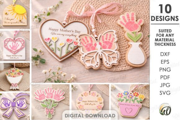 3D Mother’s Day Gifts Bundle Laser Cut