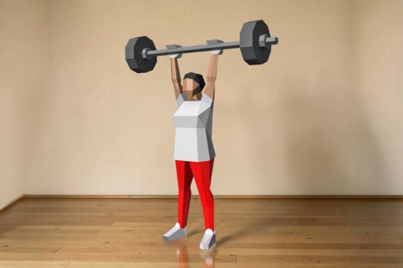 3D Papercraft Weightlifter Girl: A Creative Project for All Skill Levels