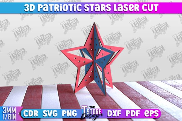 3D Patriotic Stars for Vibrant Design Projects