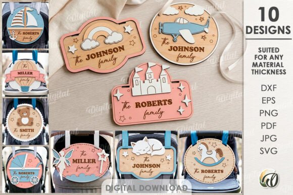 3D Stroller Signs Bundle Laser Cut – Creative Ideas for Real-World Use