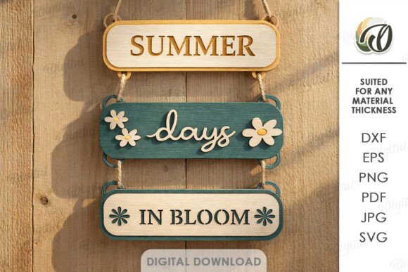 3D Summer Wall Decor Laser Cut for Creative Spaces