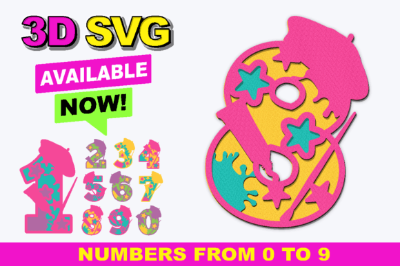 Artist Numbers 3D SVG: Creative Possibilities in Layers