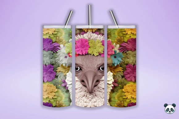 Colorful 3D Emu Tumbler Wrap 4: Vibrant and Unique Design