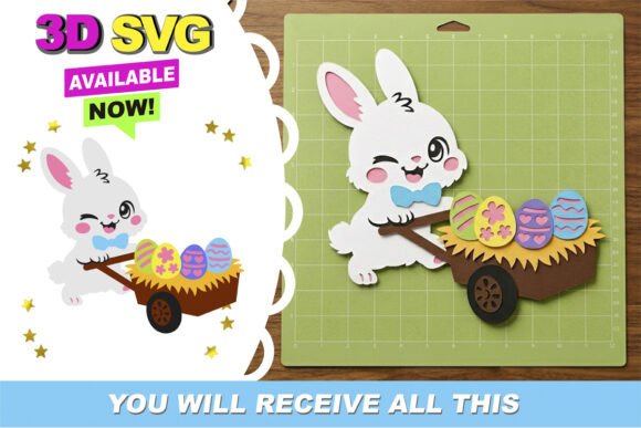 Easter Eggs Barrow 3D SVG: A Festive Addition to Your Springtime Projects