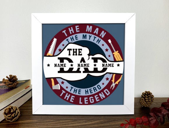 Father’s Day 3D Shadow Box SVG: Creative Design for Everyone