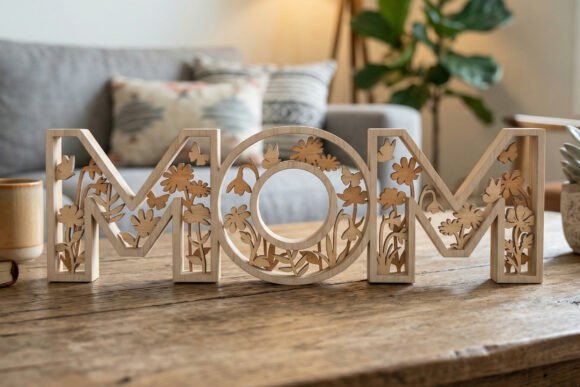Layered Flower MOM Shadow Box - 3D