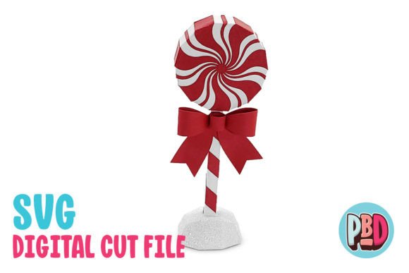 Peppermint Swirl Lolli 3D Papercraft