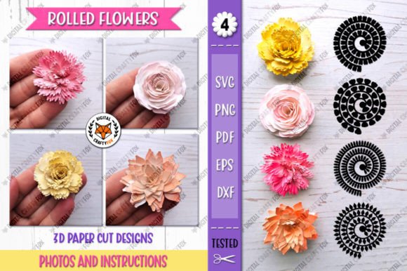 Rolled Flowers SVG, 3D Flower Paper Cut: A Creative Guide for Crafting Beautiful Designs