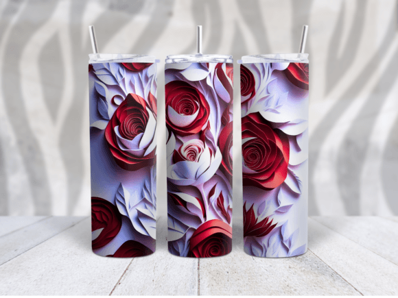 Roses Tumbler Wrap 3D Design Floral: A Strategic Tool for Creative and Branding Projects