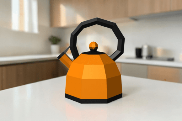 Tea Kettle Favor - 3D Papercraft: A Creative and Practical Craft Project